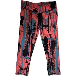 Fabletics Winn Mid Rise Crossover Waistband Capri Leggings Size Small Multicolor